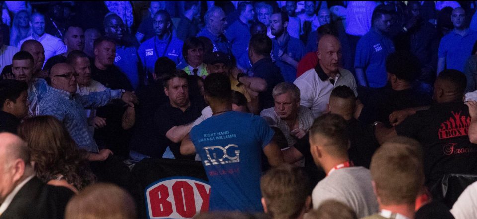  The Copper Box was the scene of a brutal fight outside of the boxing ring