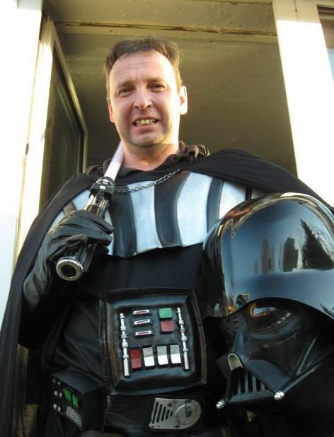 The 54-year-old also bought a £850 Darth Vader outfit