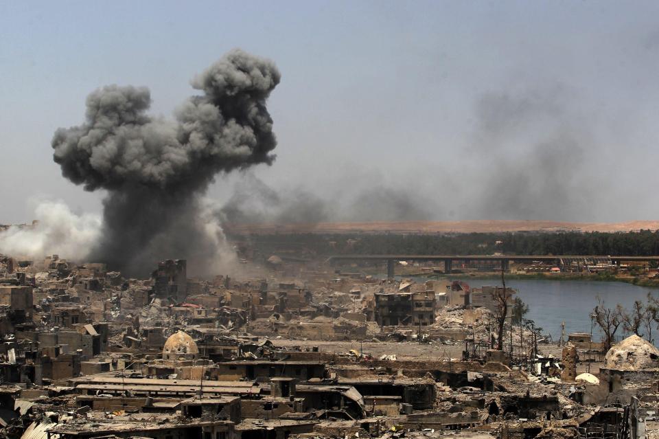  Coalition airstrikes have helped break ISIS in a battle for the city which has taken nine months