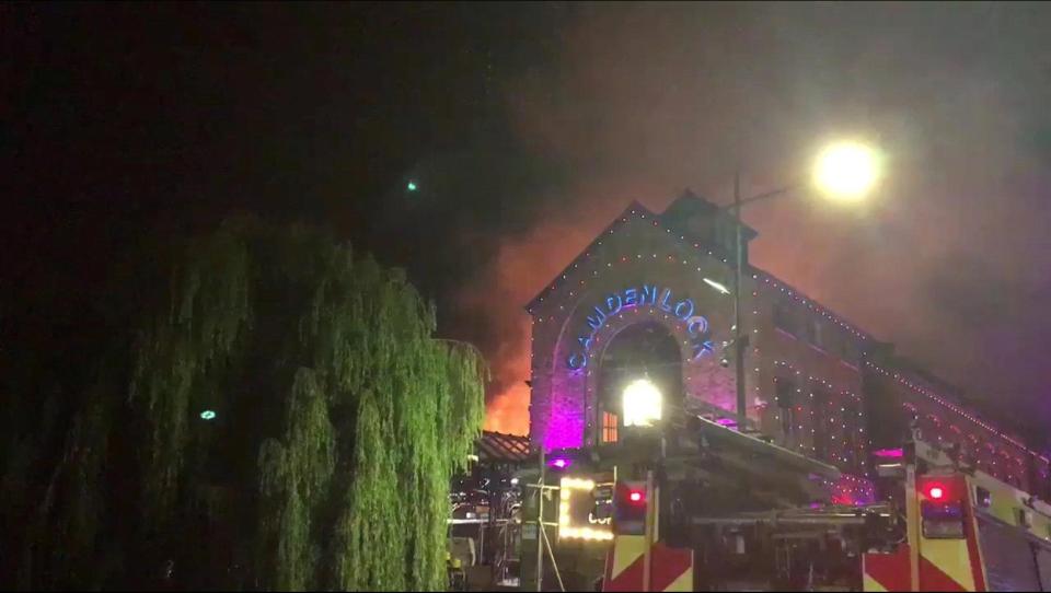  The glow from the blaze could be seen from Camden High Street