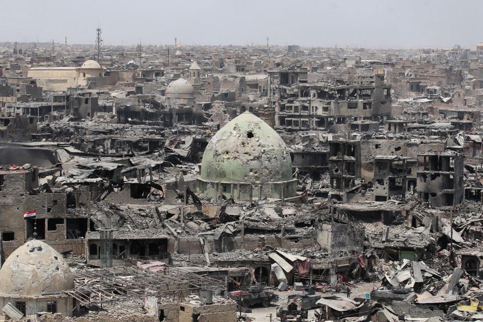  Much of Mosul has been reduced to rubble after months of fighting