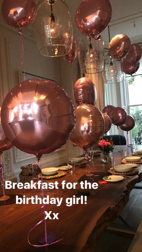  This morning she was treated to a breakfast fit for a royal