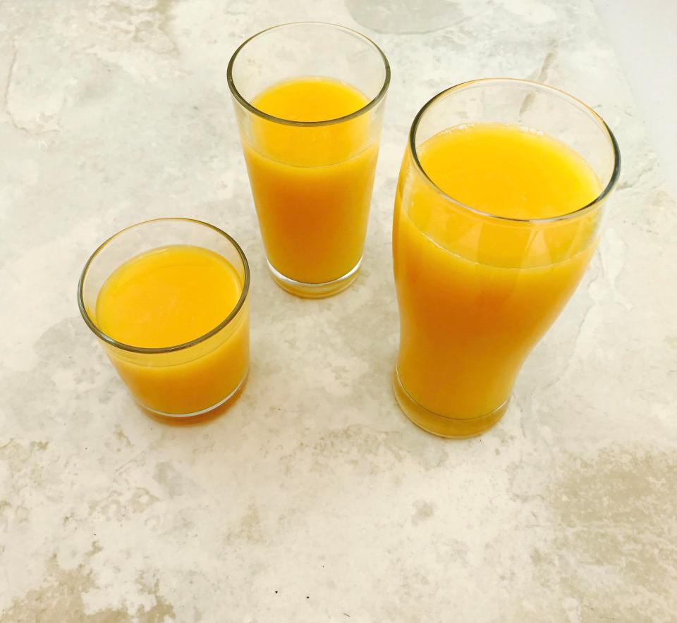  It may be one of your five-a-day, but guzzling too much orange juice could be sabotaging your best intentions