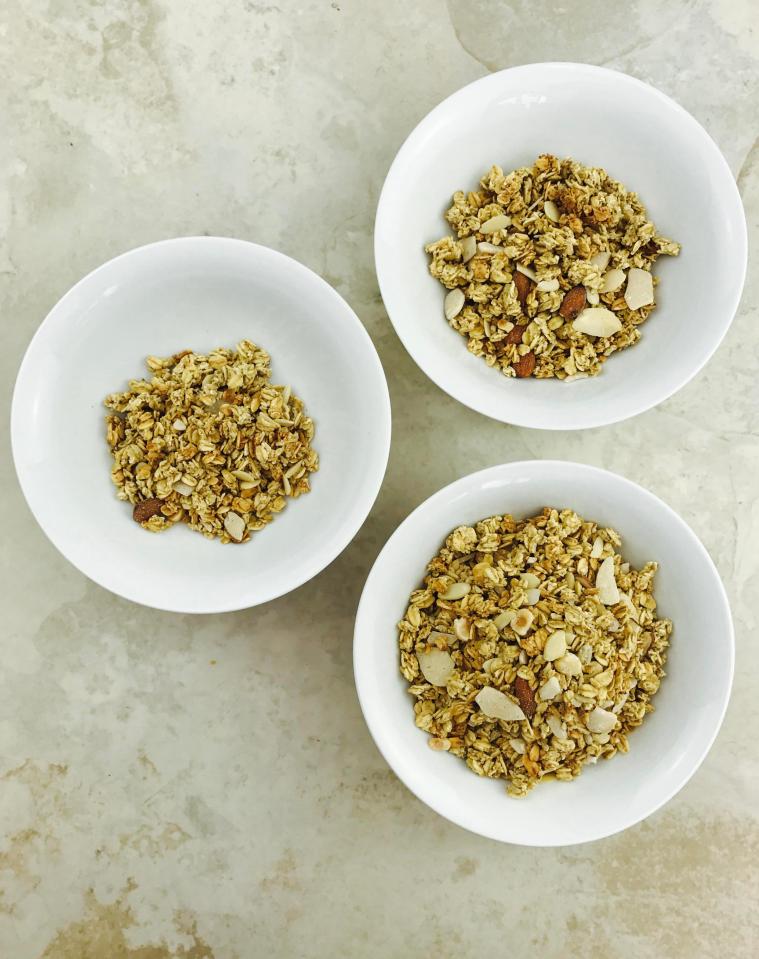  Granola is a healthy option to kick off your day, but watch how much you're pouring, it could be jeopardising your best efforts