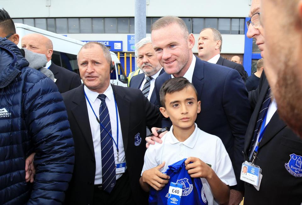  Wayne Rooney will also join Josh Bowler at Goodison Park