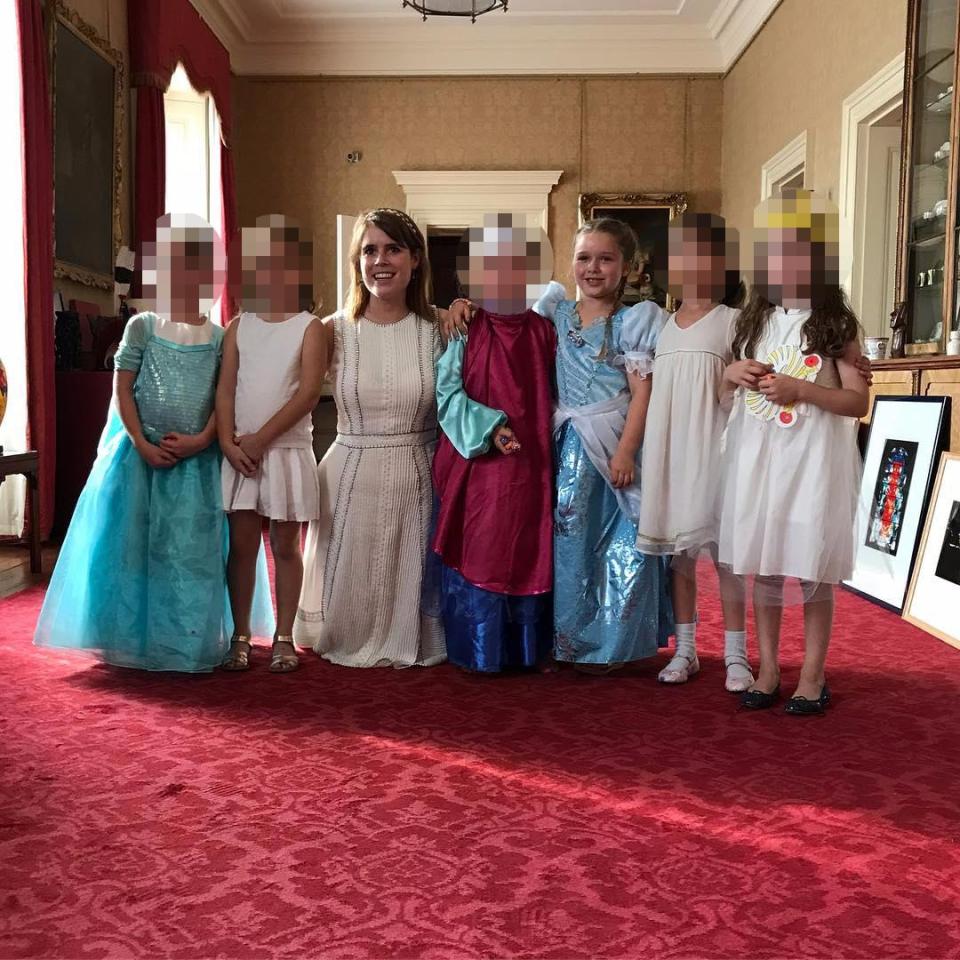  Harper Beckham, third from right, got to spend time at Buckingham Palace with Princess Eugenie to celebrate her sixth birthday