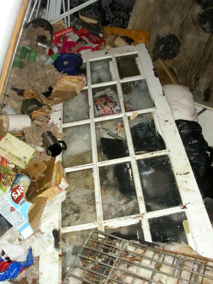  The filthy conditions inside the Baldwin family home