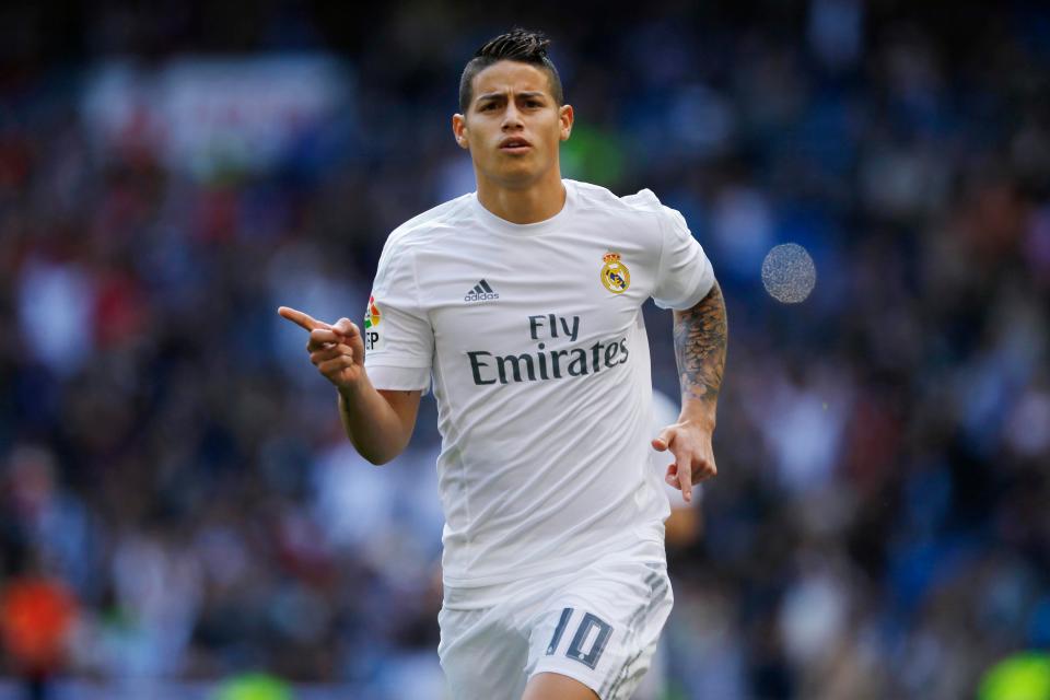  James Rodriguez joined Real Madrid in 2014 but has struggled to get in the first team