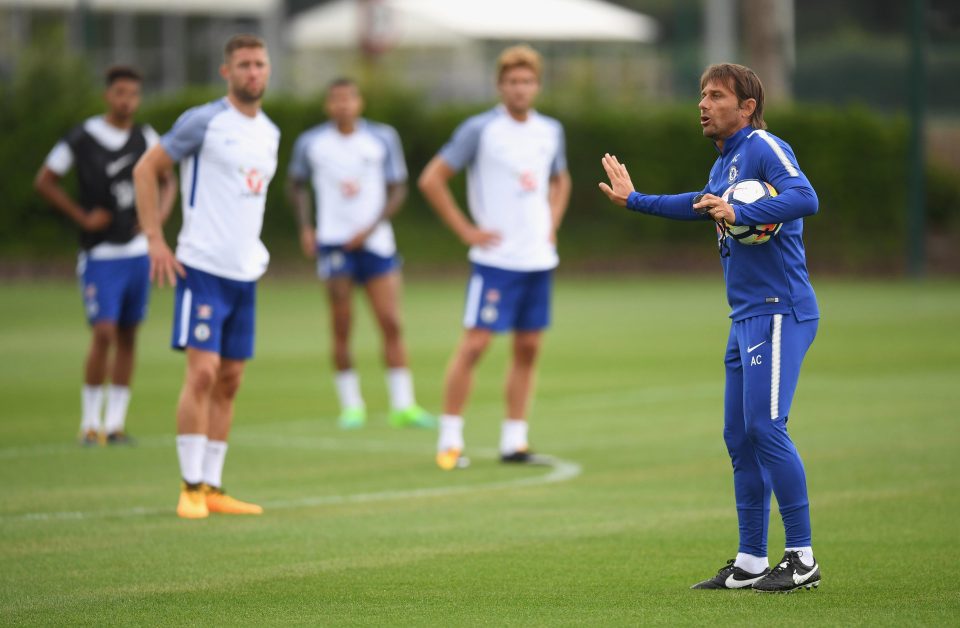  Antonio Conte has been at work on Chelsea's training ground in Cobham ahead of their pre-season tour to the Far East