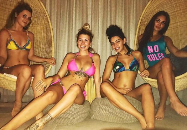  Love Island star Cara De La Hoyde, Olivia Buckland and Emma-Jane Woodhams treated themselves to a group spa day