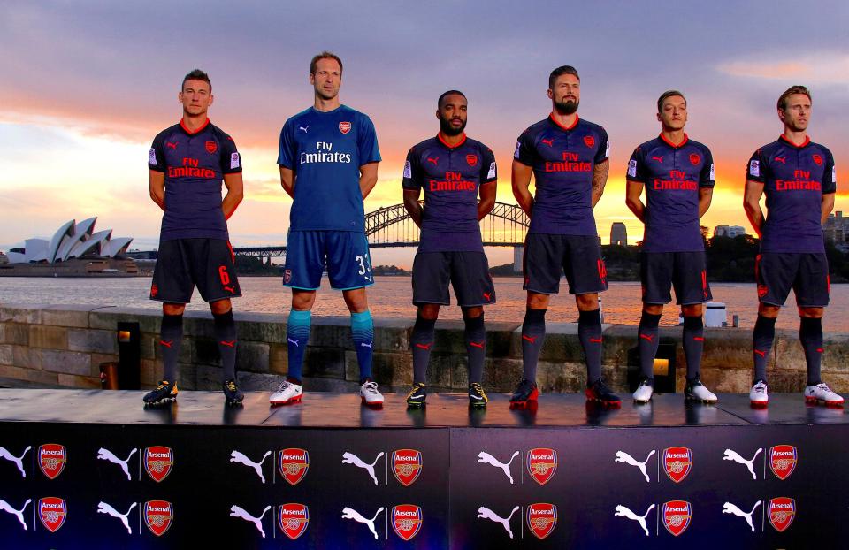  Olivier Giroud was speaking at the launch of Arsenal's third kit in Australia