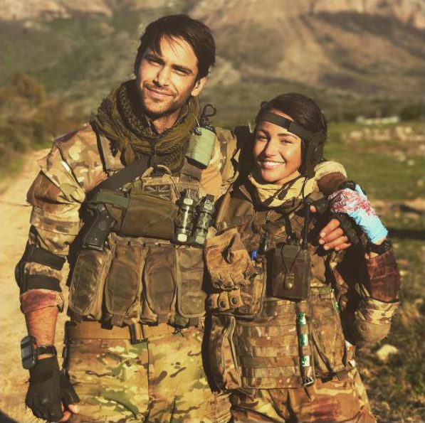  Luke Pasqualino shared this snap of him and Michelle Keegan together on the last day of filming Our Girl in South Africa