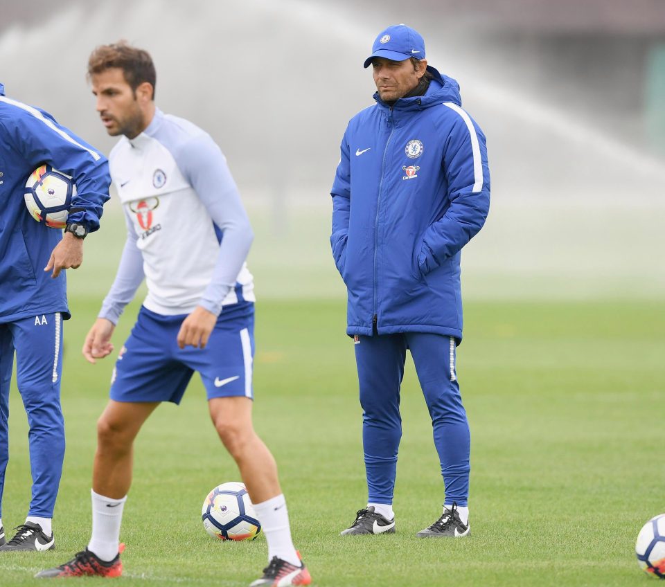  A stony-faced Antonio Conte watched his Chelsea stars in pre-season training this morning