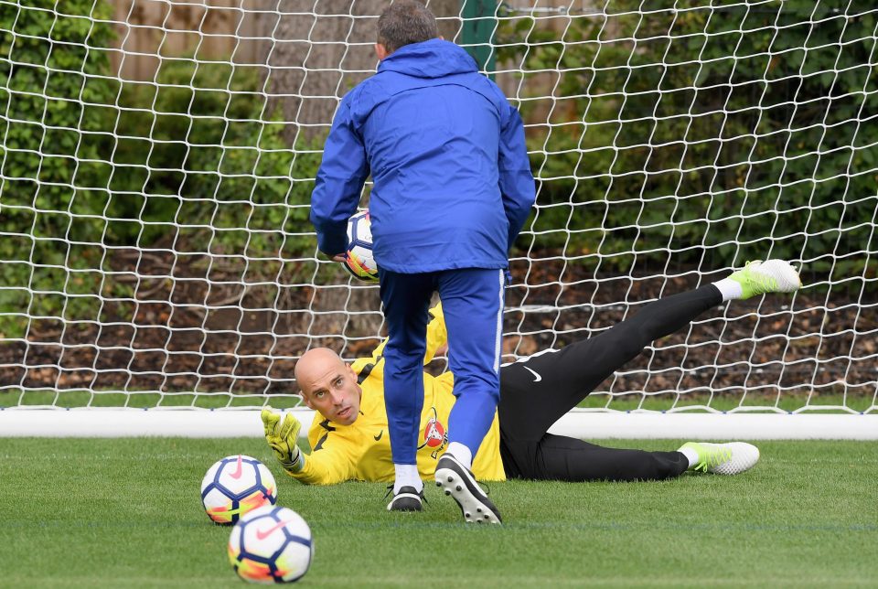  Reserve stopper Willy Caballero was the only Chelsea new boy on show at Cobham