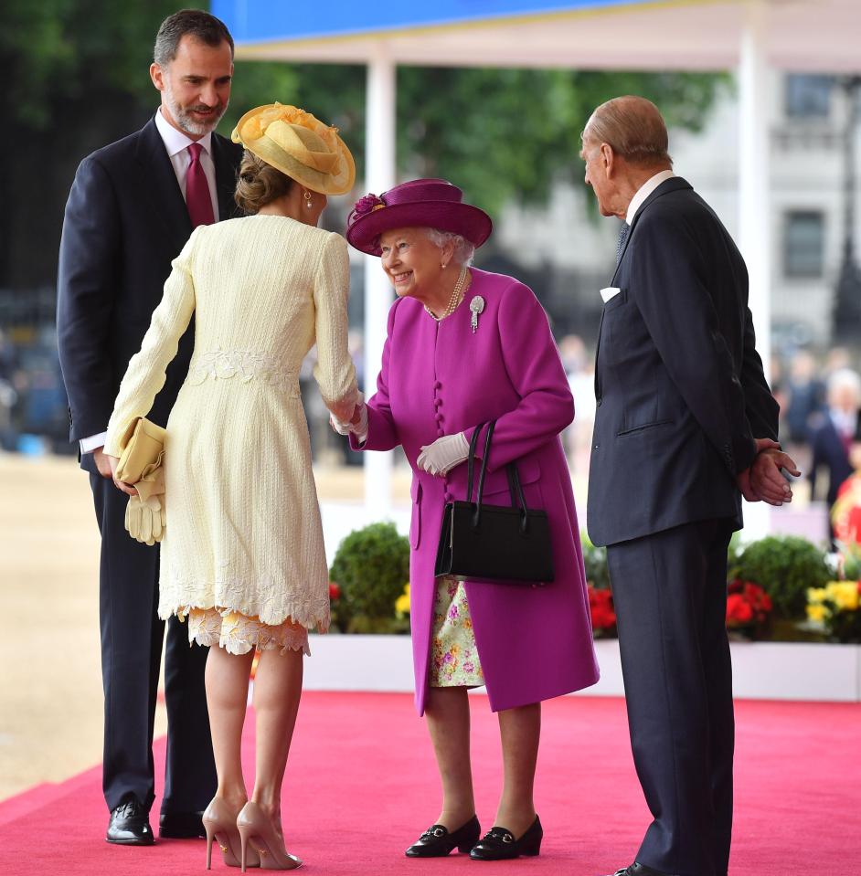  The Spanish monarch and his wife met the Queen and Prince Philip