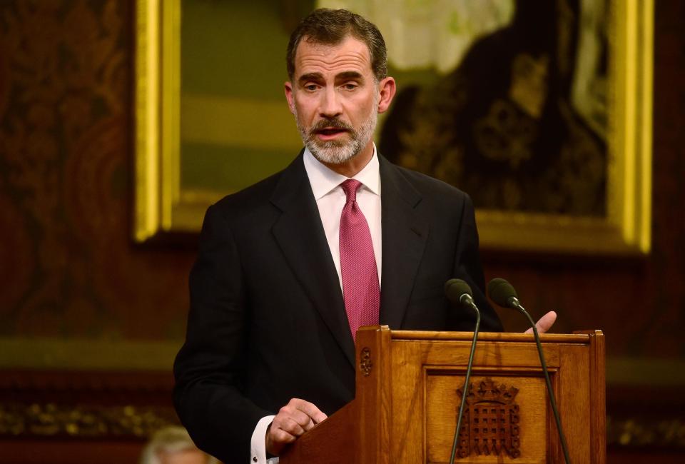  King Felipe addressed Parliament this afternoon and discussed Gibraltar