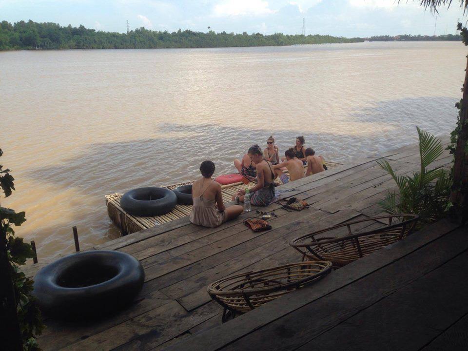  The High Tide guesthouse in Kampot had a number of rubber tubes available for tourists to use