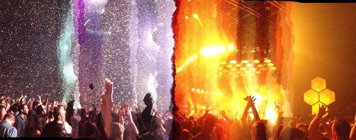  A music lover captured this incredible snap at a gig just as the lights changed