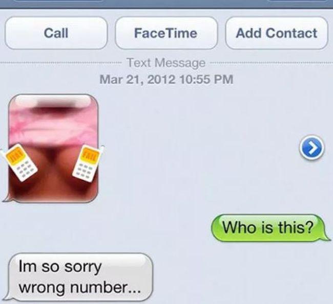  There's nothing worse than texting a wrong number... apart from sexting a wrong number