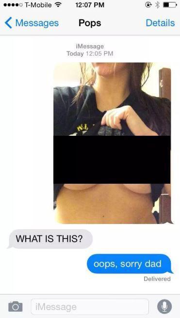  Many of the extremely awkward screenshots show what happens when girls accidentally send the messages to their dads