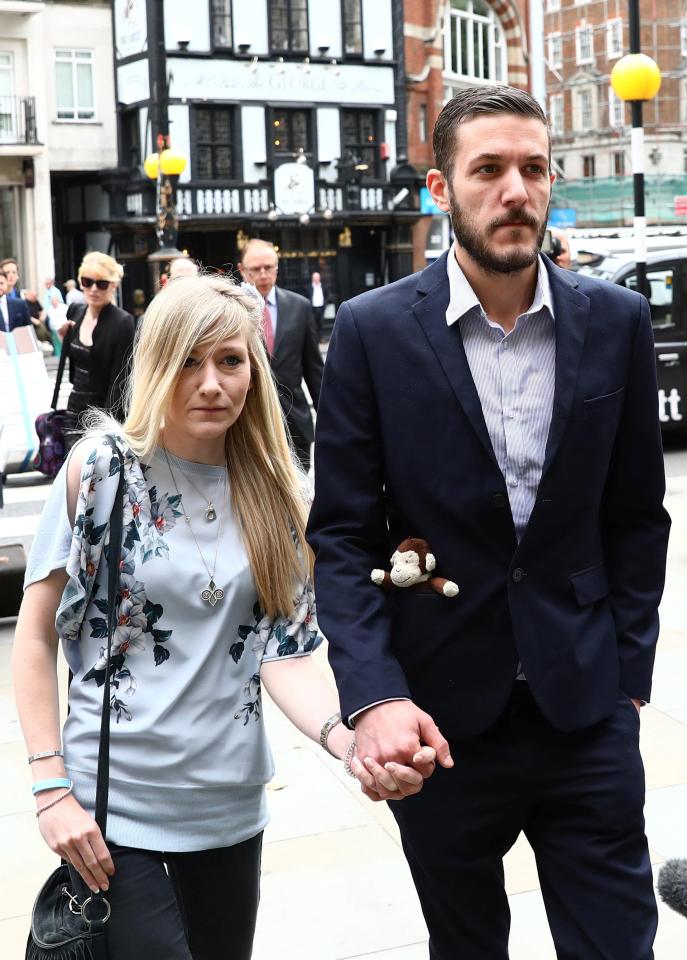  Connie Yates and Chris Gard at the High Court today