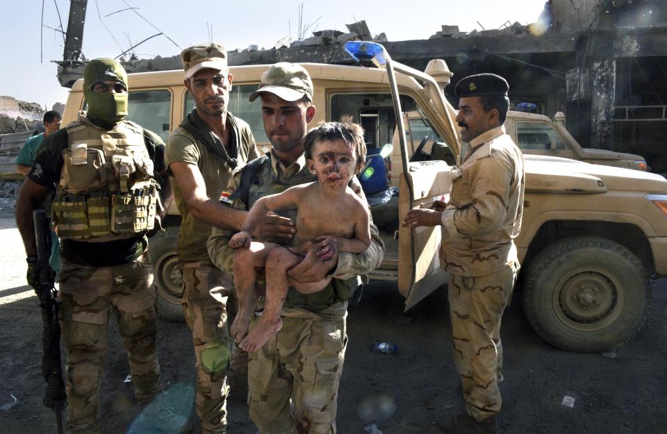  This young boy was believed to be a foreigner as medics could not understand his language. He was given emergency medical care at a Trauma Stabilisation Point