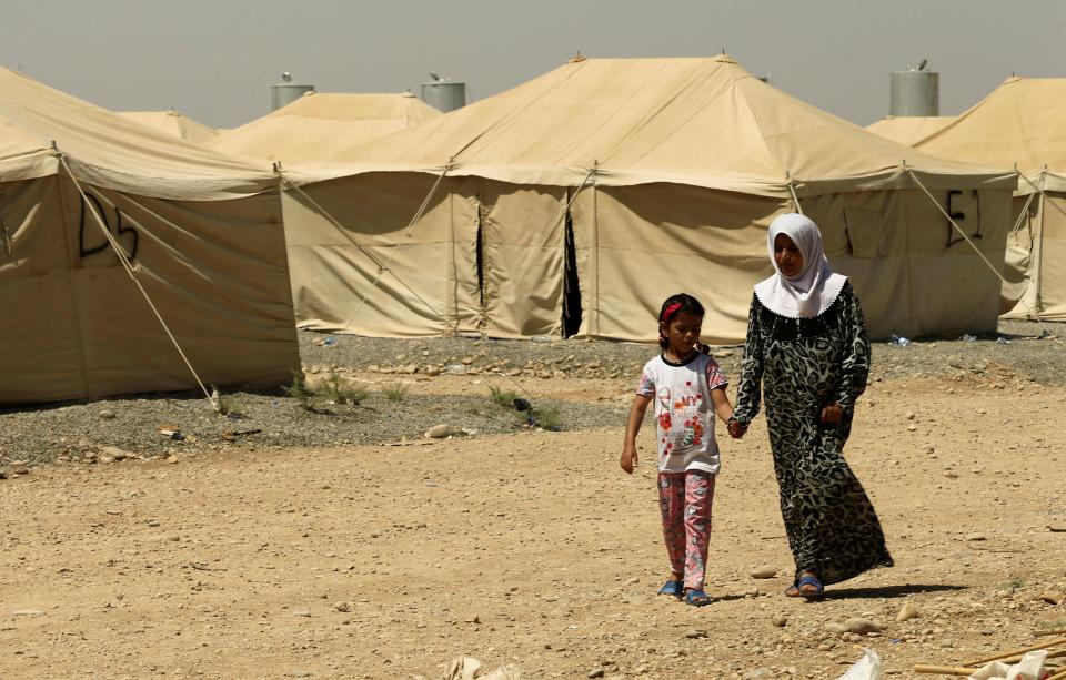  Many ISIS family members are imprisoned in a rubbish strewn encampment to the east of Mosul