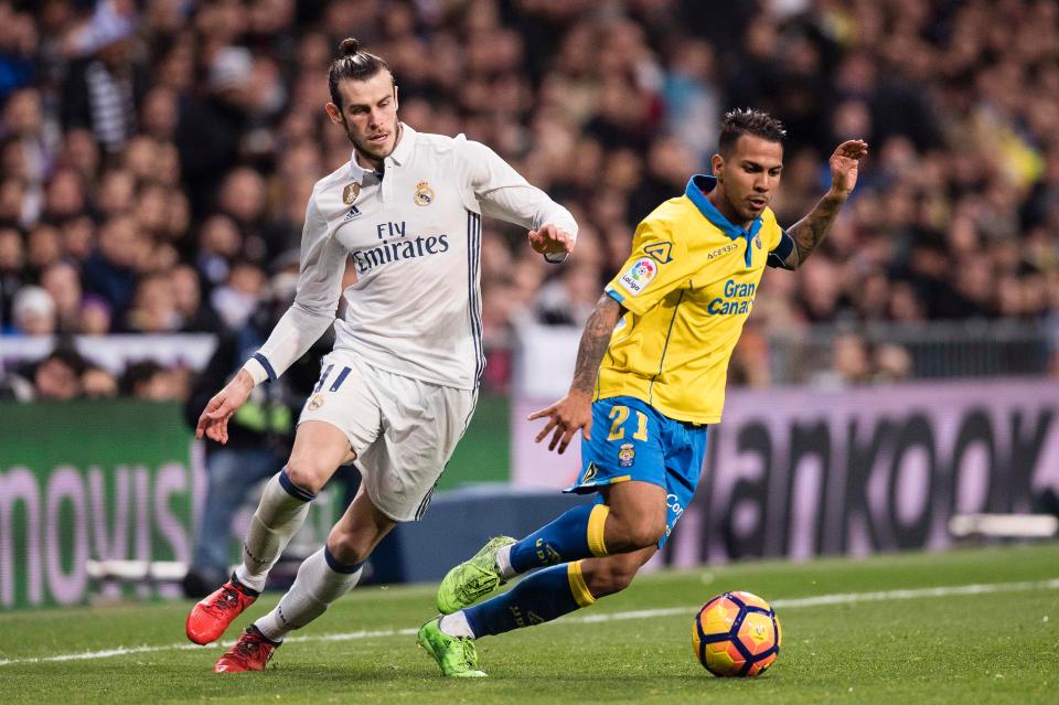  Gareth Bale was sent off last season against Las Palmas after clash with Viera