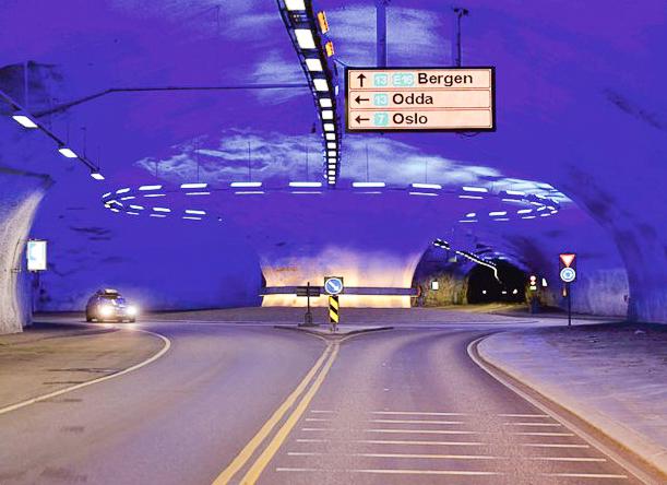 The Vallavik tunnel hosts this captivating underground feature