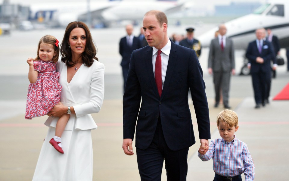 Little Charlotte appears to give a wave to the crowds that had been waiting for her arrival