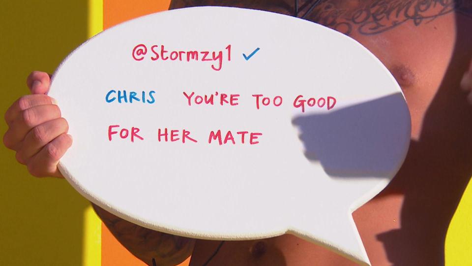  Stormzy's tweet revealed he thinks Chris is "too good" for Olivia