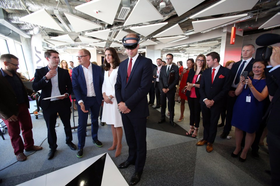  The royal couple were attending a 'business incubator' in the polish capital