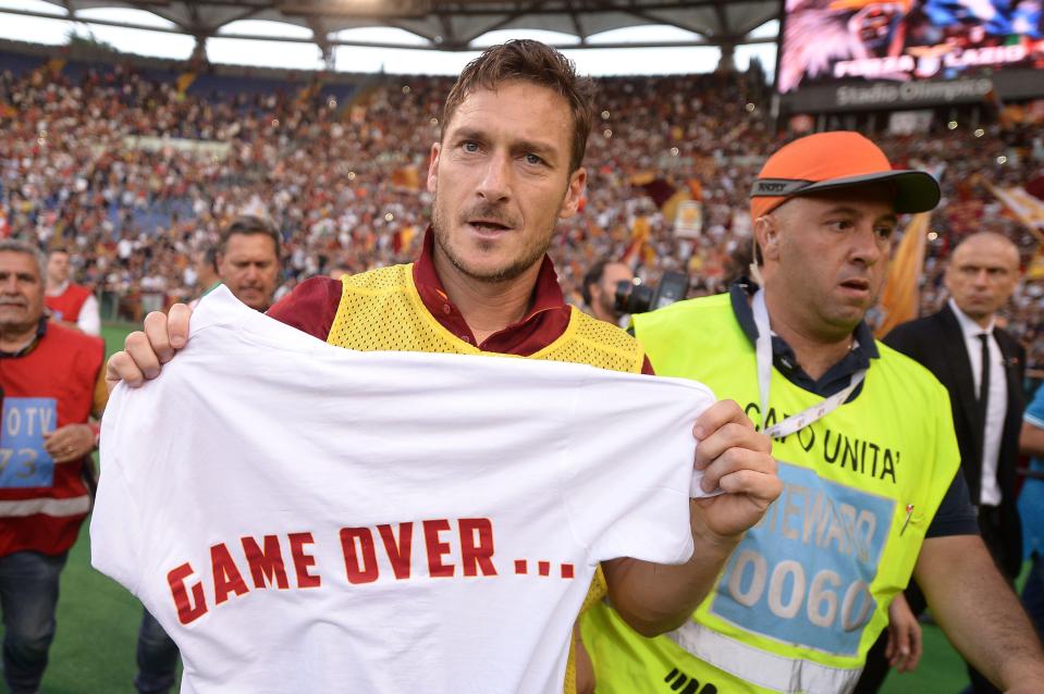  Francesco Totti confirms he has retired from football and will become director