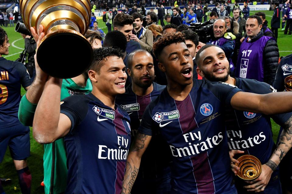  Presnel Kimpembe helped PSG to win the French League Cup last season