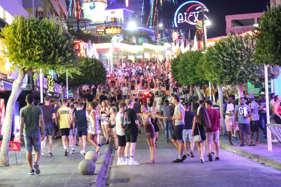  Most of the raids were carried out in Punta Ballena, Magaluf's main strip (file pic)