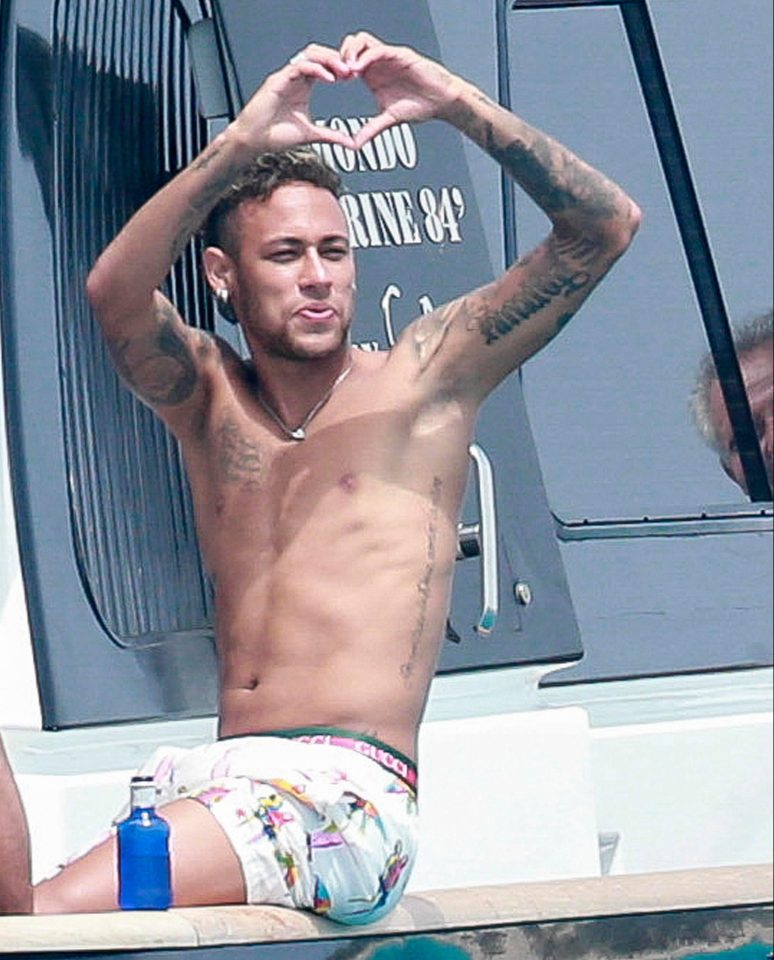  Neymar was recently spotted with pals on a yacht in Ibiza