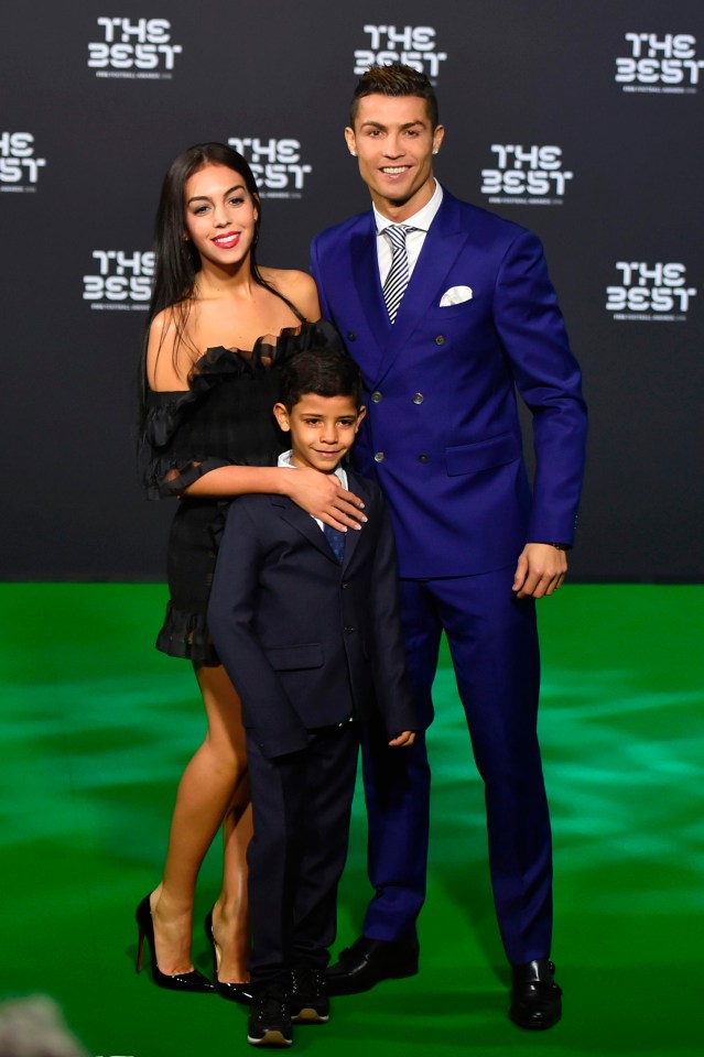 Cristiano Ronaldo with Georgina Rodriguez and eldest son Cristiano Jr