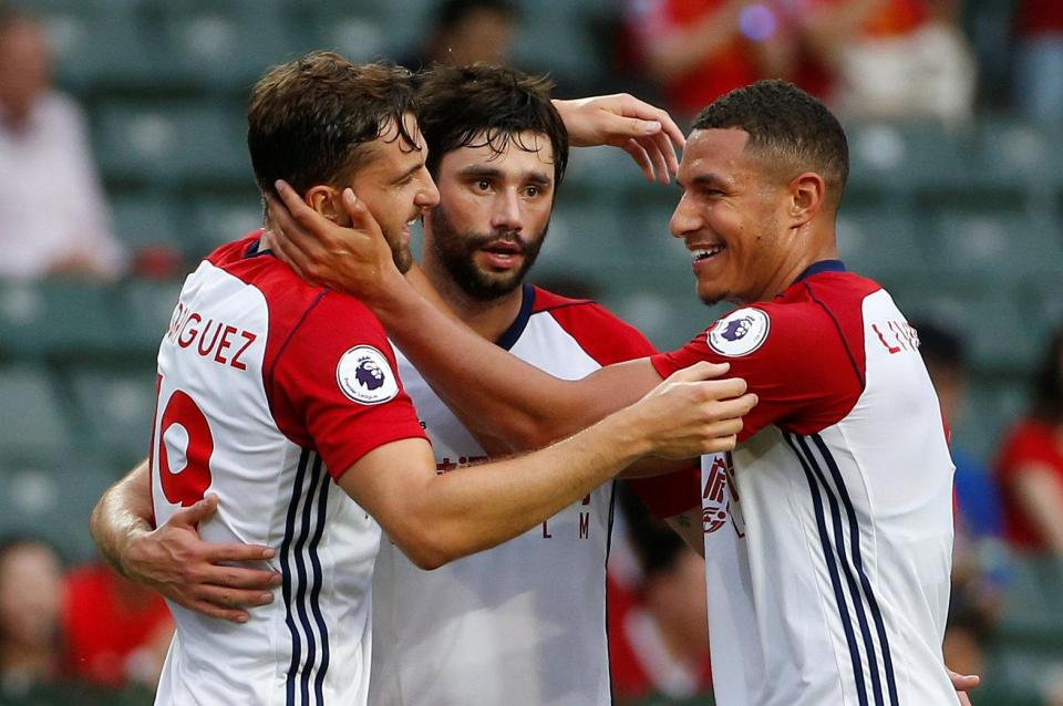  Jay Rodriguez, left, scored a stunning first goal for West Brom