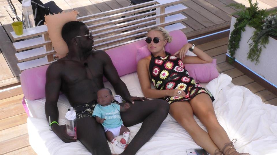  Marcel and Gabby had to look after a fake baby this week