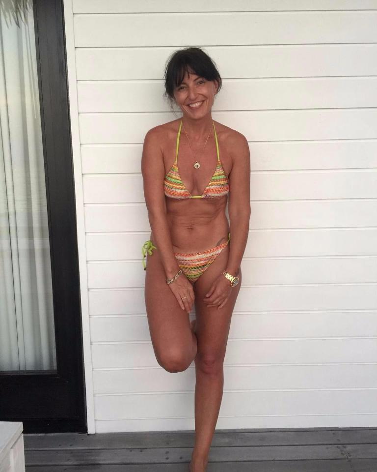  Presenter Davina McCall also posed in a two-piece