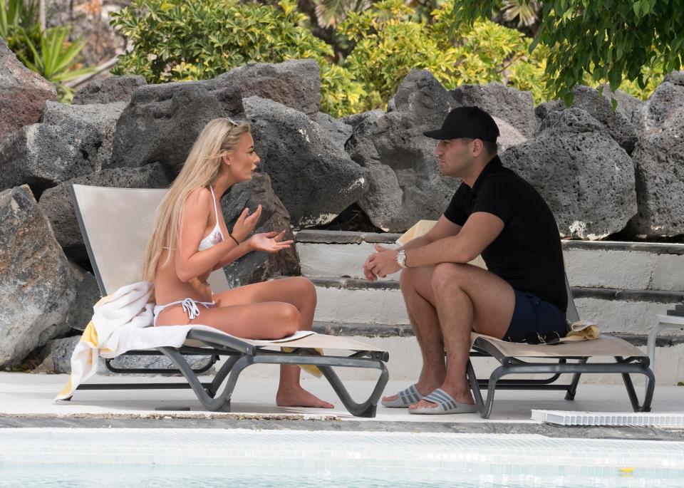  They enjoyed a chat together on their sun loungers in the shade