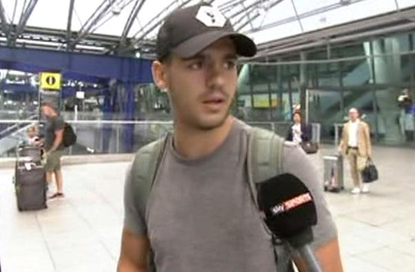  Alvaro Morata spoke to reporters as he arrived in London to complete his switch