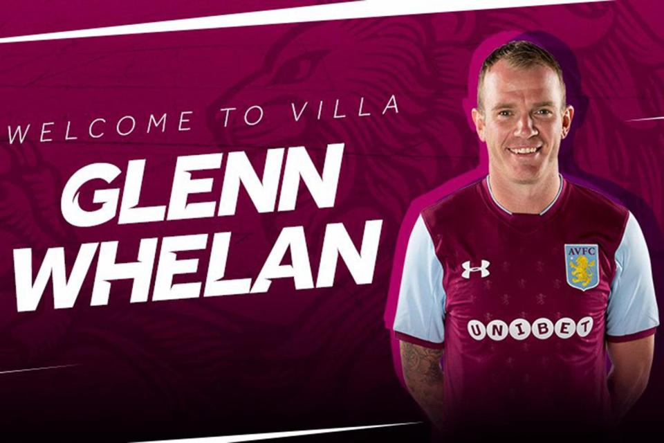  Glenn Whelan has joined Aston Villa from Stoke for £1million