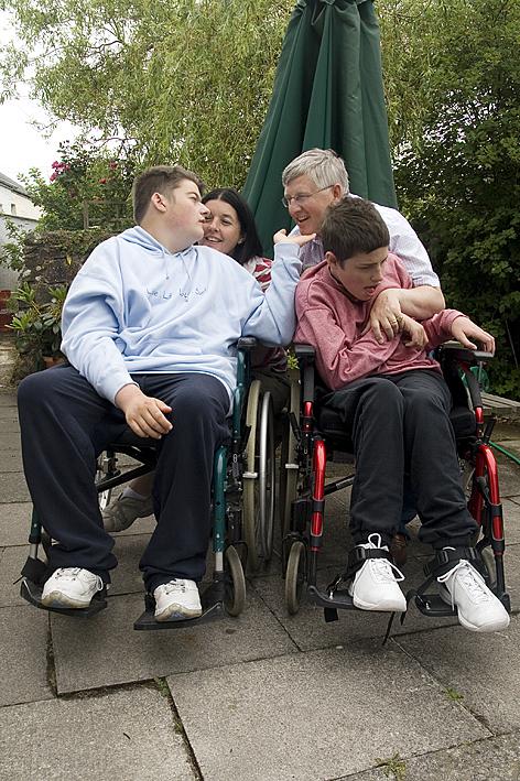  Henrietta and Michael on day out with Freddie (left) and Henry (right)