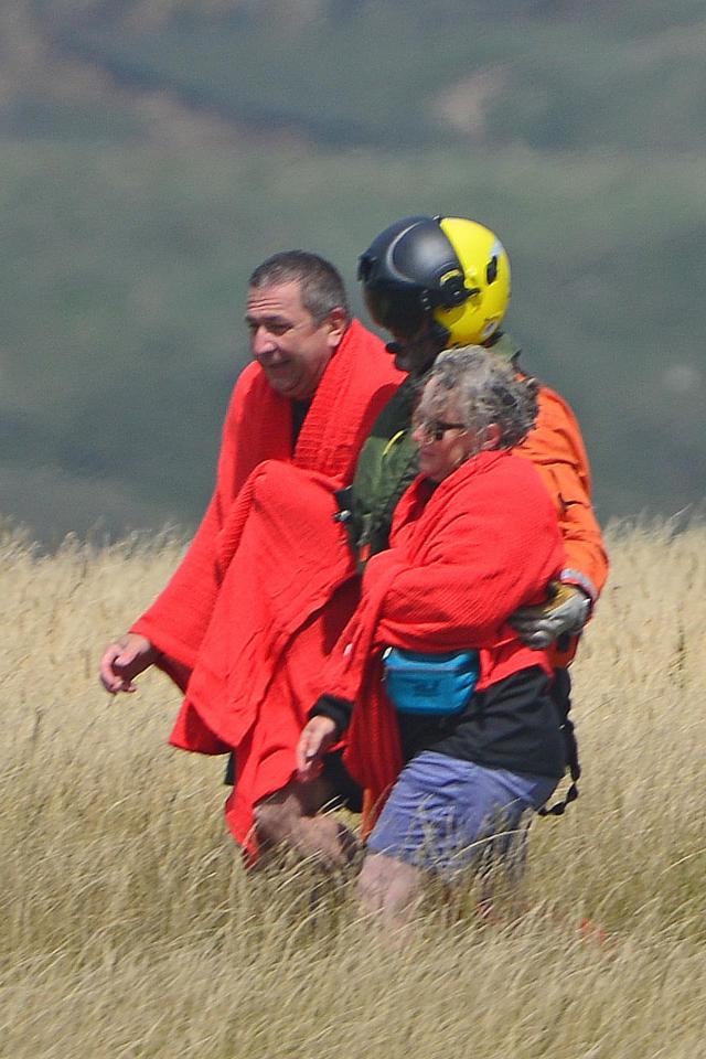  The couple after arriving back on solid ground