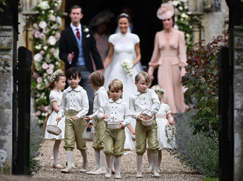  George looked every inch the adorable pageboy at Auntie Pippa's 2017 wedding