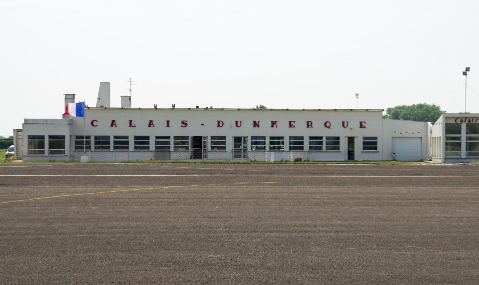  Calais Airport in France where British pilots were arrested as they were about to take off