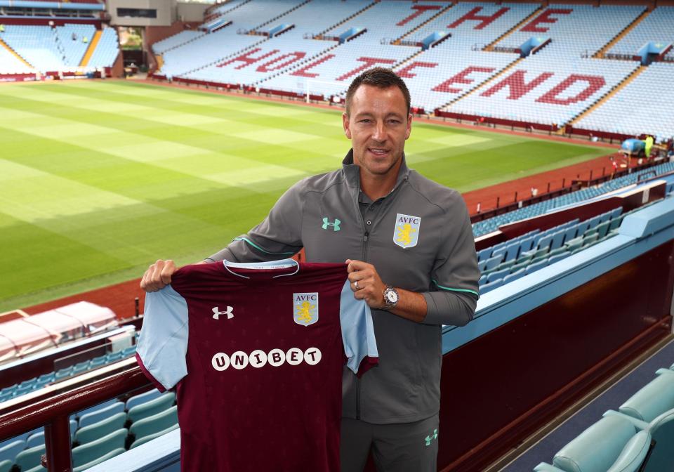  John Terry joined Aston Villa from Chelsea at the end of last season