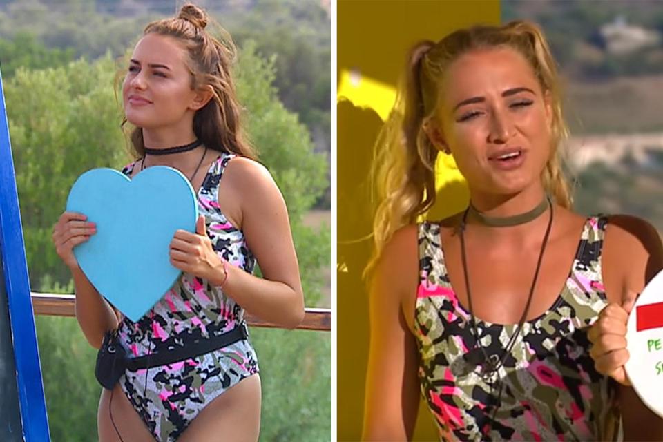  Amber and Georgia Harrison both looked stunning in this patterned swimsuit