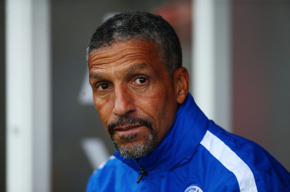  Brighton boss Chris Hughton is looking to add a striker ahead of club's Premier League debut